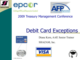Debit Card Exceptions