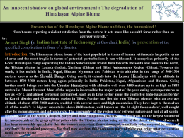 Degradation of Tibetan biome and it’s possible effects on