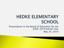 HEDKE ELEMENTARY SCHOOL - Trenton Public Schools