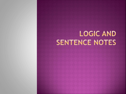 Logic notes - RC Schools