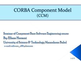 CORBA Component Model (CCM)
