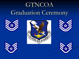 NCOA Graduation Banquet Briefing