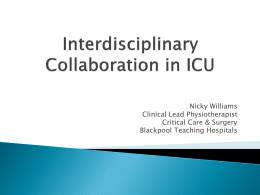 Interdisciplinary Collaboration in ICU