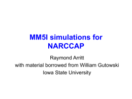 MM5I simulations for NARCCAP