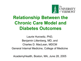 Relationship Between the Chronic Care Model and Diabetes