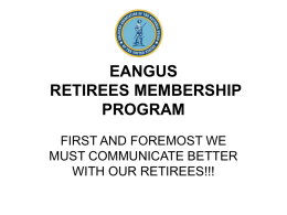 EANGUS Retirees Membership Program
