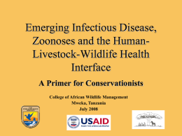 Zoonoses - USAID Natural Resource Management and