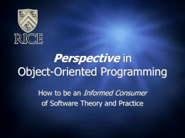 Perspective in Object-Oriented Programming