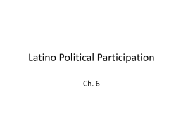 Latino Political Participation