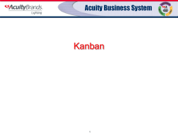 Kanban - Acuity Brands