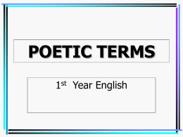 1styear poetic terms - iEnglish.ie | INOTES.IE brings you