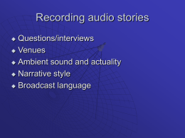 Recording audio stories - PHD | Sleeping Bags and