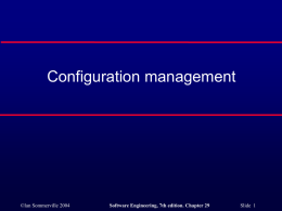Configuration management - University of St Andrews
