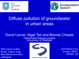 Urban and industrial contributions of diffuse pollutants
