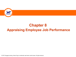 Appraising Employee Job Performance
