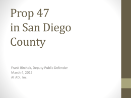 Prop 47 in San Diego County