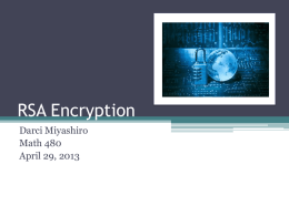 RSA Encryption - University of Hawaii at Manoa