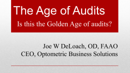 The Age of Audits - American Optometric Association
