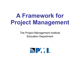 Project Management Basic Skills & A Guide to the PMBOK
