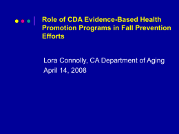 Sustaining Evidence-Based Health Promotion Programs