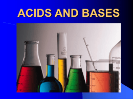 ACIDS AND BASES - Wits Structural Chemistry