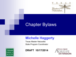 Chapter Bylaws