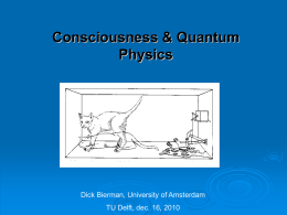 Does Consciousness Collapse the Wave Function?