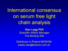 Serum free light chain assays - an