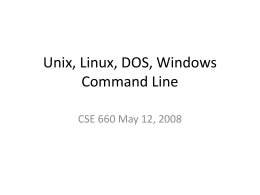 Unix, Linux, DOS, Windows Command Line