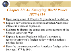 Chapter 21: An Emerging World Power