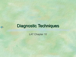 Diagnostic Techniques - Arizona Branch of AALAS