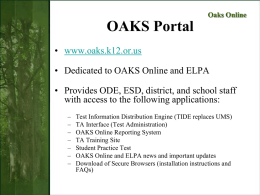 Oaks Online - Roseburg Public Schools