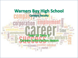 Warners Bay High School Careers Faculty
