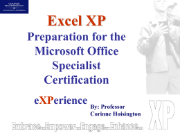 MOS Excel Expert - Computer Science Technology