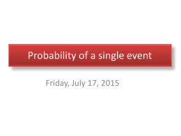 Probability of a single event