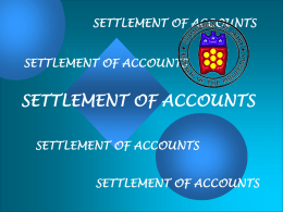 RULES AND REGULATIONS ON SETTLEMENT AND REVISED &hellip;