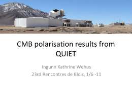 CMB polarization from QUIET