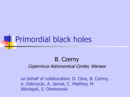 Primordial black holes