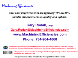 Machining Efficiencies, Inc.