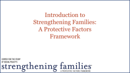 Introduction to STRENGTHENING FAMILIES