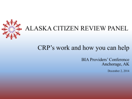 Alaska’s Citizen Review Panel