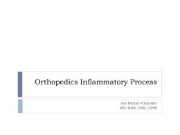 Orthopedics Inflammatory Process