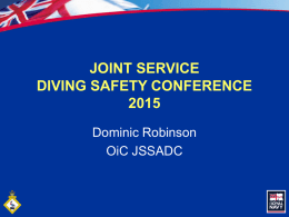 JOINT SERVICE DIVING SAFETY CONFERENCE 2015