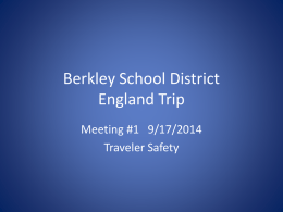 England Trip - Berkley School District