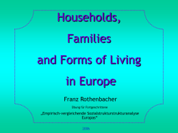 Households,Families and Forms of Living in Europe