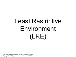 Least Restrictive Environment
