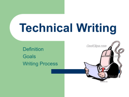 Goals of Effective Technical Writing