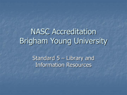 NASC Accreditation Brigham Young University