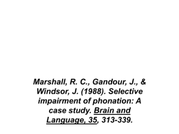 PowerPoint Presentation - Marshall, R. C., Gandour, J