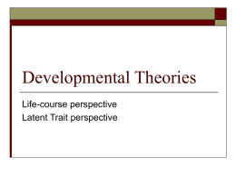 Developmental Theories - Washington State University